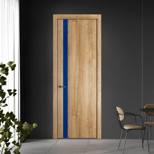 18 NE.O Дуб Карамель вставка Монохром синий кромка Серая ночь ProfilDoors Orange