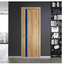 18 NE.O Дуб Карамель вставка Монохром синий кромка Шампань ProfilDoors Orange