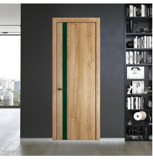 18 NE.O Дуб Карамель вставка Монохром темно-зеленый кромка Деорэ ProfilDoors Orange