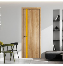 18 NE.O Дуб Карамель вставка Монохром желтый кромка Деорэ ProfilDoors Orange