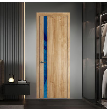 18 NE.O Дуб Карамель вставка Синий лак кромка Серая ночь ProfilDoors Orange