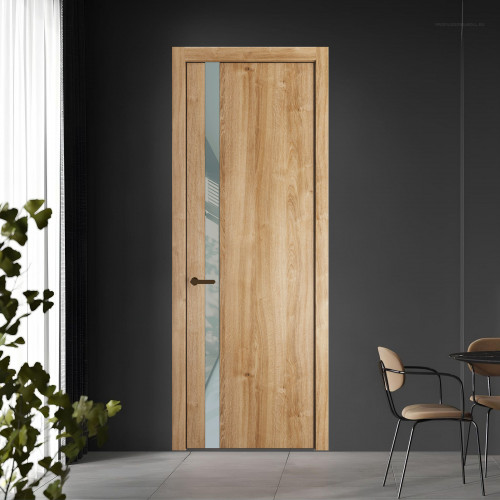 18 NE.O Дуб Карамель вставка Теплый серый лак кромка Деорэ ProfilDoors Orange