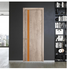 18 NE.O Дуб Сонома вставка Монохром медный кромка Золото ProfilDoors Orange