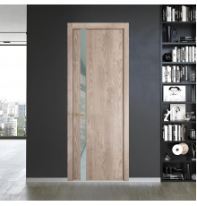 18 NE.O Дуб Сонома вставка Теплый серый лак кромка Золото ProfilDoors Orange