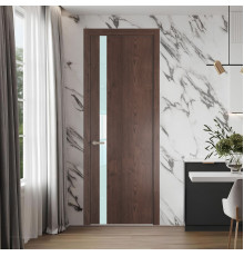 18 NE.O Дуб Тобакко вставка Белый лак кромка Никель ProfilDoors Orange