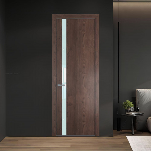 18 NE.O Дуб Тобакко вставка Белый лак кромка Серебро ProfilDoors Orange