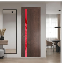 18 NE.O Дуб Тобакко вставка Красный лак кромка Медь ProfilDoors Orange