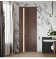 18 NE.O Дуб Тобакко вставка Монохром бежевый кромка Никель ProfilDoors Orange