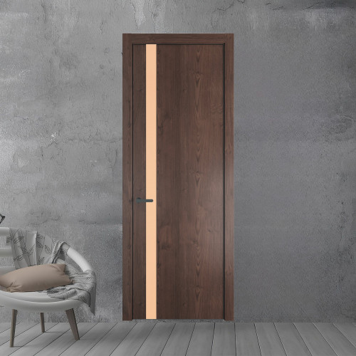 18 NE.O Дуб Тобакко вставка Монохром бежевый кромка Серая ночь ProfilDoors Orange