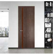 18 NE.O Дуб Тобакко вставка Монохром коричневая нуга кромка Никель ProfilDoors Orange