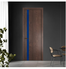 18 NE.O Дуб Тобакко вставка Монохром синий кромка Деорэ ProfilDoors Orange