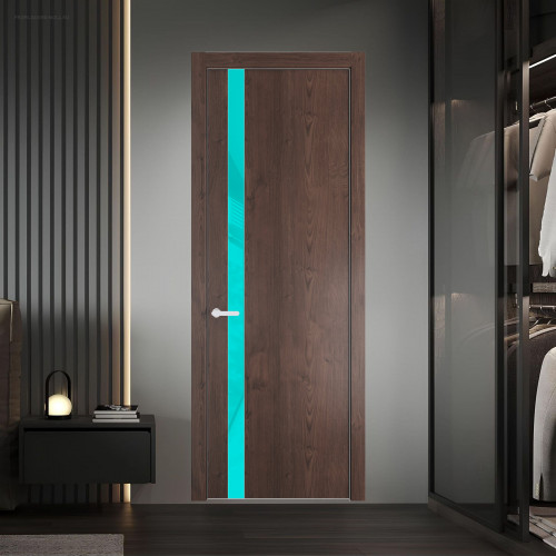 18 NE.O Дуб Тобакко вставка Мята лак кромка Вайт ProfilDoors Orange