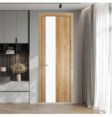 19 NE.O Дуб Карамель вставка Монохром белый кромка Никель ProfilDoors Orange