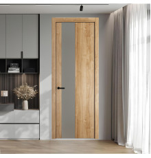 19 NE.O Дуб Карамель вставка Монохром темно-серый кромка Черный ProfilDoors Orange