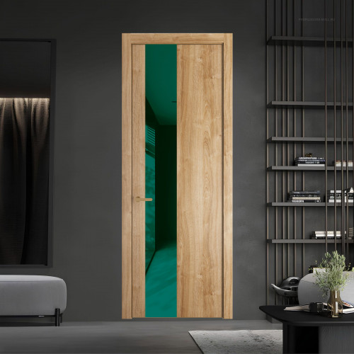 19 NE.O Дуб Карамель вставка Зеленый лес лак кромка Золото ProfilDoors Orange