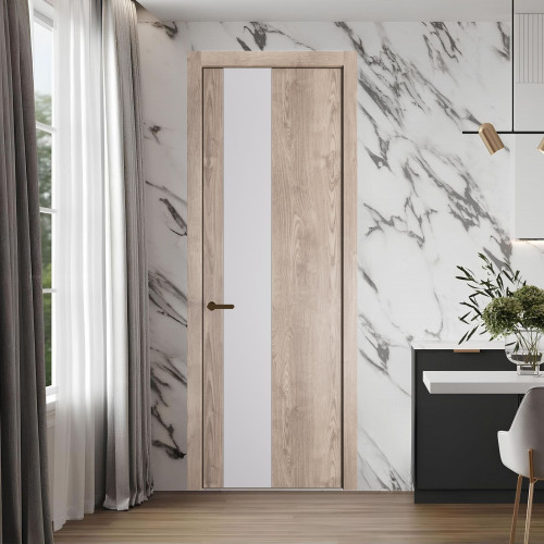 19 NE.O Дуб Сонома вставка Дарк Вайт кромка Деорэ ProfilDoors Orange