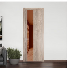 19 NE.O Дуб Сонома вставка Коричневая нуга лак кромка Вайт ProfilDoors Orange
