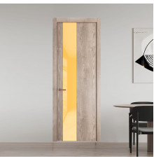 19 NE.O Дуб Сонома вставка Кремовый лак кромка Медь ProfilDoors Orange