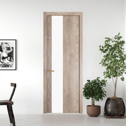 19 NE.O Дуб Сонома вставка Монохром белый кромка Золото ProfilDoors Orange
