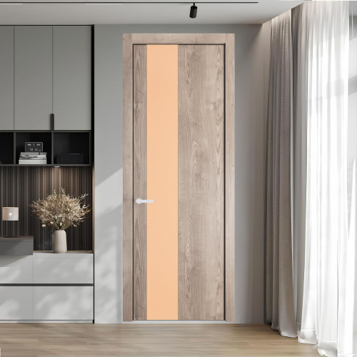 19 NE.O Дуб Сонома вставка Монохром бежевый кромка Черный муар ProfilDoors Orange