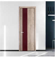 19 NE.O Дуб Сонома вставка Монохром бордовый кромка Черный муар ProfilDoors Orange
