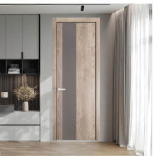 19 NE.O Дуб Сонома вставка Монохром холодный серый кромка Черный муар ProfilDoors Orange