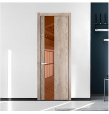 19 NE.O Дуб Сонома вставка Зеркало бронзовое кромка Черный муар ProfilDoors Orange