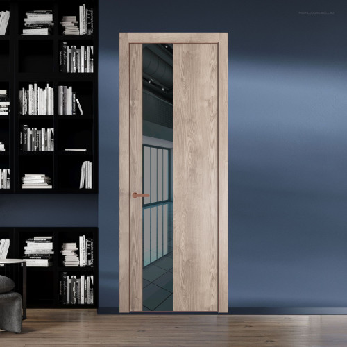 19 NE.O Дуб Сонома вставка Зеркало серое кромка Медь ProfilDoors Orange