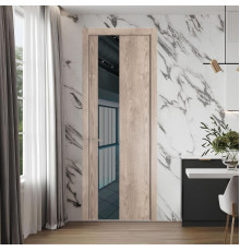 19 NE.O Дуб Сонома вставка Зеркало серое кромка Никель ProfilDoors Orange
