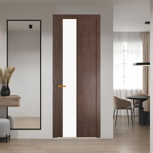 19 NE.O Дуб Тобакко вставка Монохром белый кромка Бронза ProfilDoors Orange
