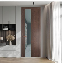 19 NE.O Дуб Тобакко вставка Темно-серый лак кромка Медь ProfilDoors Orange
