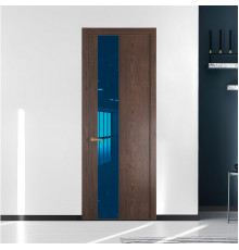19 NE.O Дуб Тобакко вставка Зеркало синее кромка Золото ProfilDoors Orange
