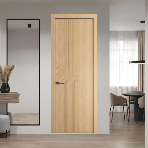 55 NE.O Дуб Натуральный вставка Глухая кромка Серая ночь ProfilDoors Orange