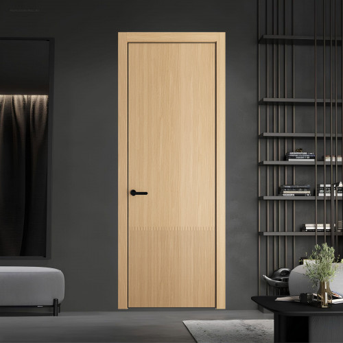 57 NE.O Дуб Натуральный вставка Глухая кромка Черный ProfilDoors Orange