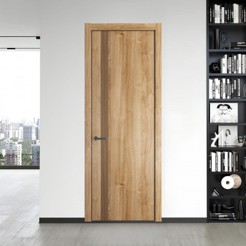 18 NE.O Дуб Карамель вставка Дуб Мокко кромка Серая ночь ProfilDoors Orange