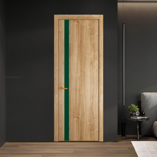 18 NE.O Дуб Карамель вставка Монохром зеленый лес кромка Бронза ProfilDoors Orange