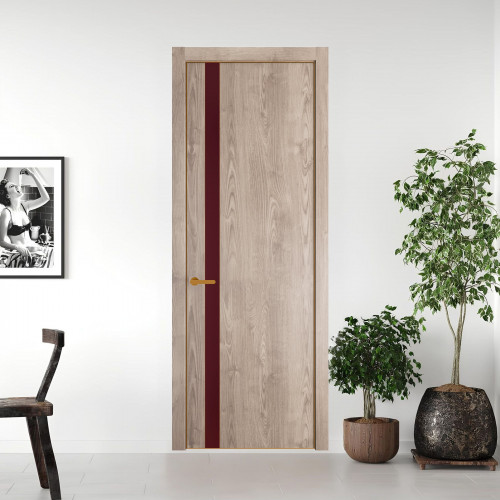 18 NE.O Дуб Сонома вставка Монохром бордовый кромка Бронза ProfilDoors Orange