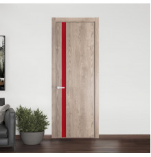 18 NE.O Дуб Сонома вставка Монохром красный кромка Вайт ProfilDoors Orange