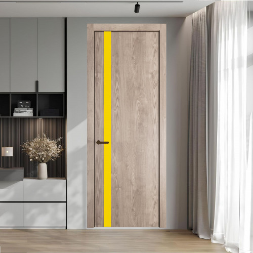 18 NE.O Дуб Сонома вставка Монохром светло-желтый кромка Деорэ ProfilDoors Orange