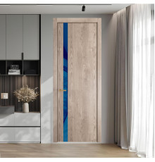 18 NE.O Дуб Сонома вставка Синий лак кромка Золото ProfilDoors Orange