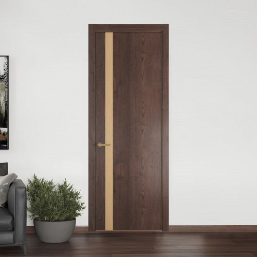 18 NE.O Дуб Тобакко вставка Дуб Натуральный кромка Золото ProfilDoors Orange