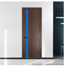 18 NE.O Дуб Тобакко вставка Монохром голубой кромка Черный ProfilDoors Orange