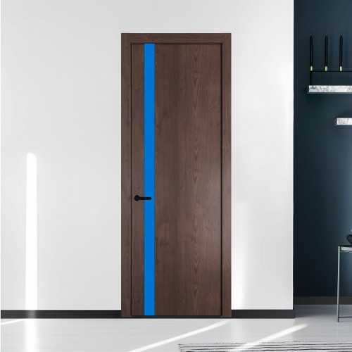 18 NE.O Дуб Тобакко вставка Монохром голубой кромка Черный ProfilDoors Orange