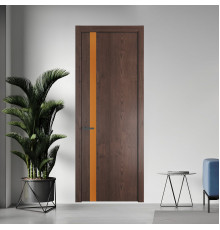 18 NE.O Дуб Тобакко вставка Монохром медный кромка Серая ночь ProfilDoors Orange