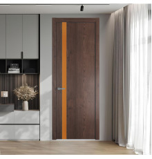 18 NE.O Дуб Тобакко вставка Монохром медный кромка Серебро ProfilDoors Orange