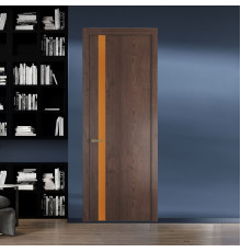 18 NE.O Дуб Тобакко вставка Монохром медный кромка Шампань ProfilDoors Orange
