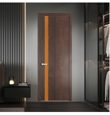 18 NE.O Дуб Тобакко вставка Монохром медный кромка Вайт ProfilDoors Orange