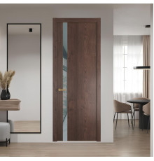 18 NE.O Дуб Тобакко вставка Темно-серый лак кромка Золото ProfilDoors Orange