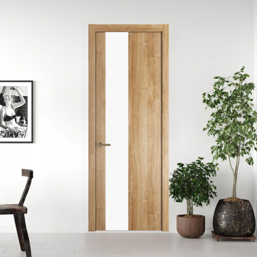19 NE.O Дуб Карамель вставка Монохром белый кромка Шампань ProfilDoors Orange