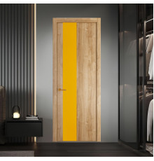 19 NE.O Дуб Карамель вставка Монохром желтый кромка Бронза ProfilDoors Orange